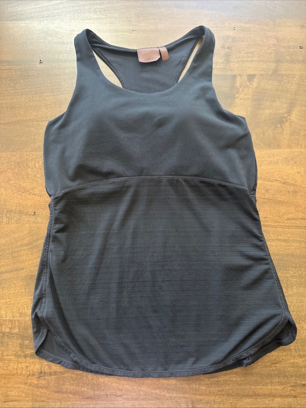 ATHLETA Daydreamer Support Bra Tank Black Womens Sz SMALL Built In Bra Excellent